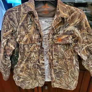 3 / $10 Game Winner boys large. Button up real tree camo
